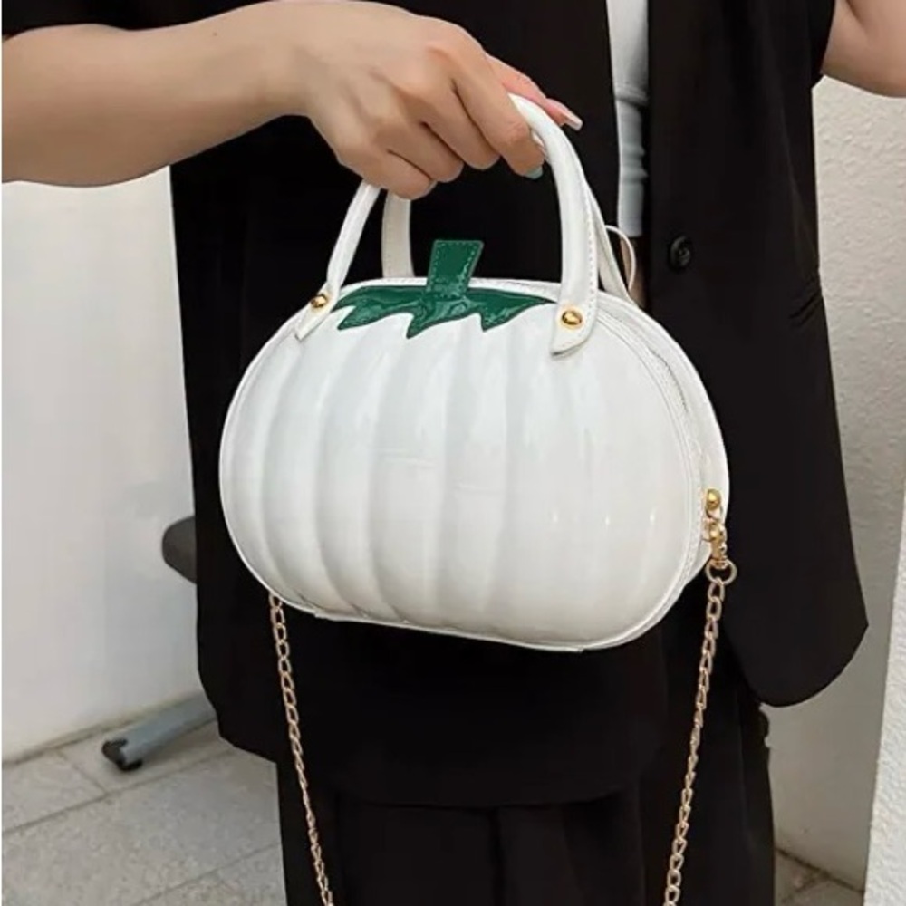 White Pumpkin-Shaped Handbag